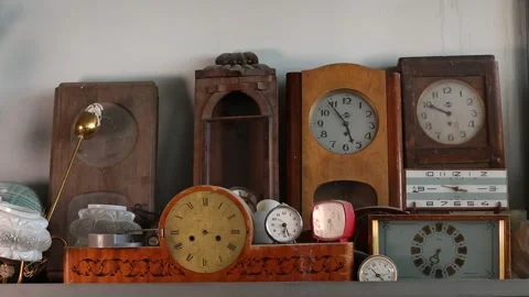 Retro clocks Stock Footage 321240598