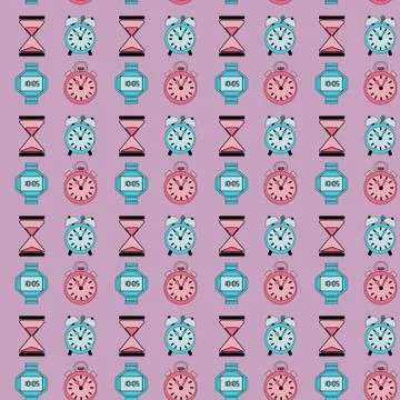 Retro clocks Stock Illustration