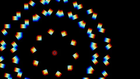 Retro Close Up Kaleidoskope Vj Loop Animation Background Stock Footage 98689009