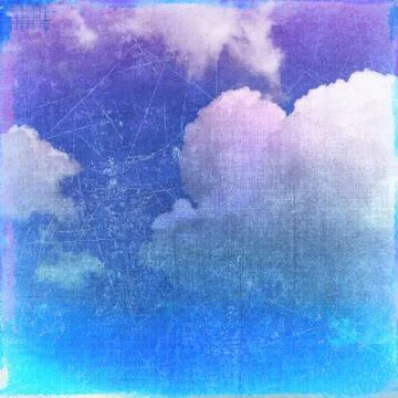 Retro cloudy sky background Stock Illustration