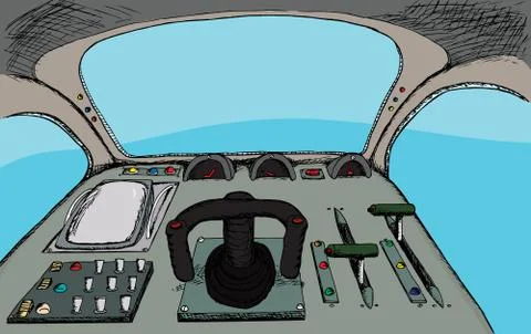 Retro Cockpit Illustration