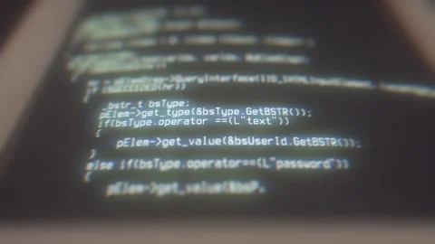 Retro Code - Vintage Computer Programming Stock Footage 305791283