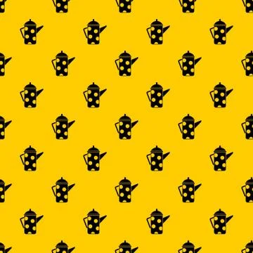 Retro coffee kettle pattern vector Stock Illustration