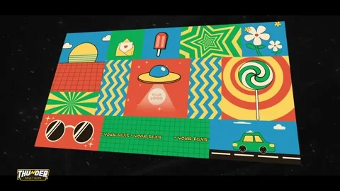 Retro Collage Background After Effects素材