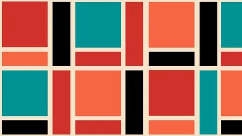 Retro Color Block Abstract Background Stock Illustration
