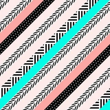 Retro color seamless pattern. Fancy abstract geometric art print. Ethnic hipster Stock Illustration