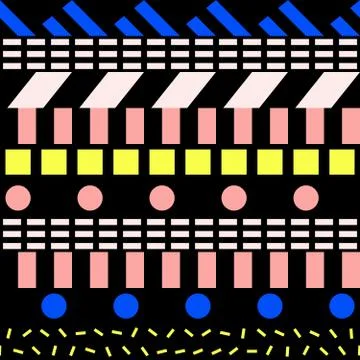 Retro color seamless pattern. Fancy abstract geometric art print. Ethnic hipster Stock Illustration