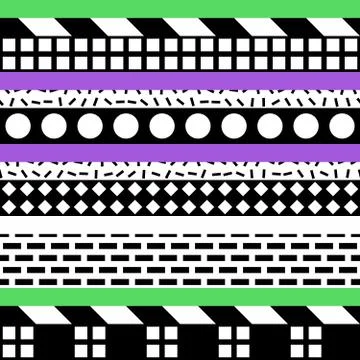 Retro color seamless pattern. Fancy abstract geometric art print. Ethnic hipster Stock Illustration