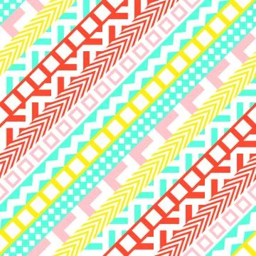 Retro color seamless pattern. Fancy abstract geometric art print. Ethnic hipster Stock Illustration