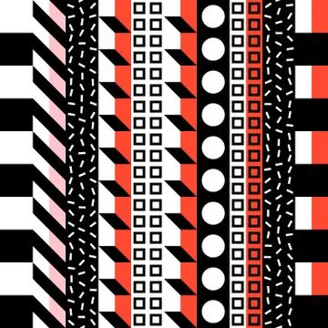 Retro color seamless pattern. Fancy abstract geometric art print. Ethnic hipster Stock-Illustration