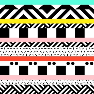 Retro color seamless pattern. Fancy abstract geometric art print. Ethnic hipster Stock Illustration