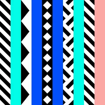 Retro color seamless pattern. Fancy abstract geometric art print. Ethnic hipster Illustrazione stock