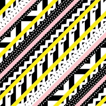 Retro color seamless pattern. Fancy abstract geometric art print. Ethnic hipster Stock Illustration