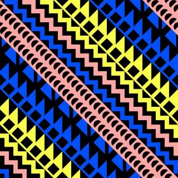 Retro color seamless pattern. Fancy abstract geometric art print. Ethnic hipster Stock Illustration