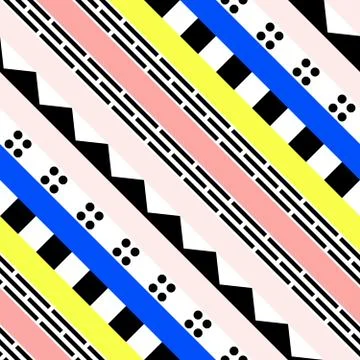 Retro color seamless pattern. Fancy abstract geometric art print. Ethnic hipster Illustrazione stock