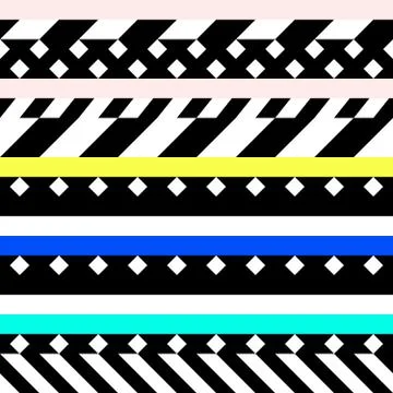 Retro color seamless pattern. Fancy abstract geometric art print. Ethnic hipster Stock Illustration