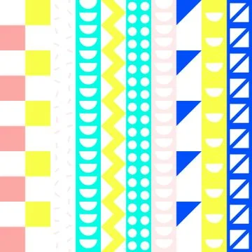 Retro color seamless pattern. Fancy abstract geometric art print. Ethnic hipster Illustrazione stock