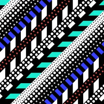 Retro color seamless pattern. Fancy abstract geometric art print. Ethnic hipster Stock Illustration