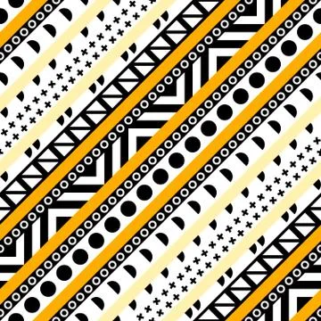 Retro color seamless pattern. Fancy abstract geometric art print. Ethnic hipster Stock Illustration