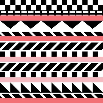 Retro color seamless pattern. Fancy abstract geometric art print. Ethnic hipster Stock Illustration