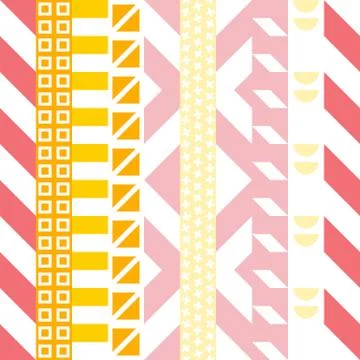 Retro color seamless pattern. Fancy abstract geometric art print. Ethnic hipster Illustrazione stock