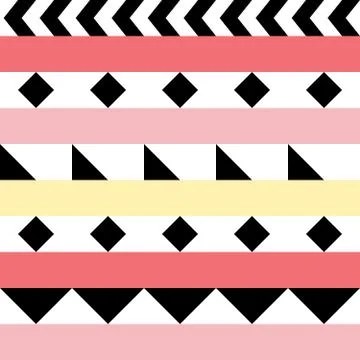 Retro color seamless pattern. Fancy abstract geometric art print. Ethnic hipster Illustrazione stock