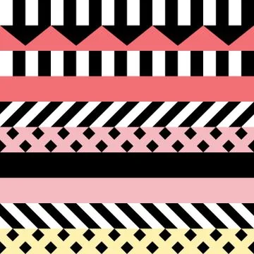 Retro color seamless pattern. Fancy abstract geometric art print. Ethnic hipster Stock Illustration