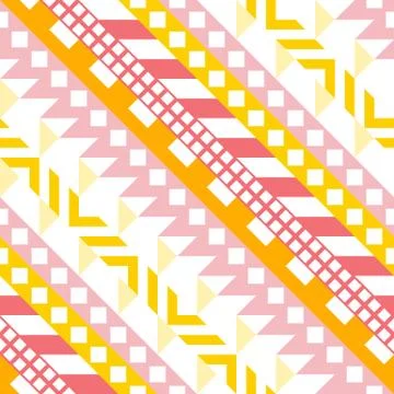 Retro color seamless pattern. Fancy abstract geometric art print. Ethnic hipster Stock Illustration
