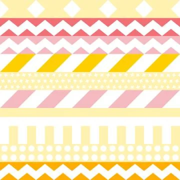 Retro color seamless pattern. Fancy abstract geometric art print. Ethnic hipster Stock Illustration