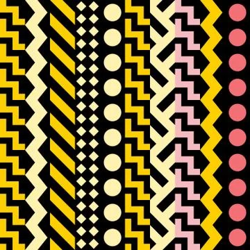 Retro color seamless pattern. Fancy abstract geometric art print. Ethnic hipster Stock Illustration
