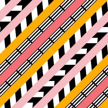 Retro color seamless pattern. Fancy abstract geometric art print. Ethnic hipster Stock Illustration