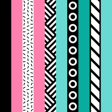 Retro color seamless pattern. Fancy abstract geometric art print. Ethnic hipster Stock Illustration
