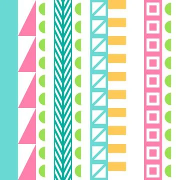 Retro color seamless pattern. Fancy abstract geometric art print. Ethnic hipster Stock Illustration