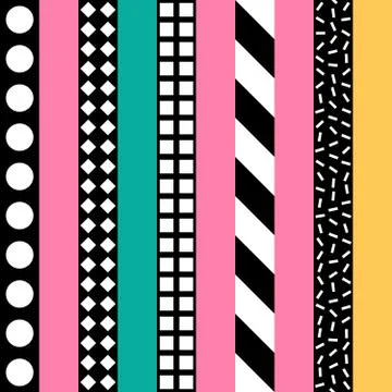 Retro color seamless pattern. Fancy abstract geometric art print. Ethnic hipster Stock Illustration