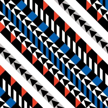 Retro color seamless pattern. Fancy abstract geometric art print. Ethnic hipster Stock Illustration