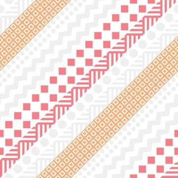 Retro color seamless pattern. Fancy abstract geometric art print. Ethnic hipster イラスト素材