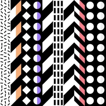 Retro color seamless pattern. Fancy abstract geometric art print. Ethnic hipster Stock Illustration