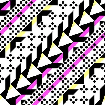 Retro color seamless pattern. Fancy abstract geometric art print. Ethnic hipster Stock Illustration