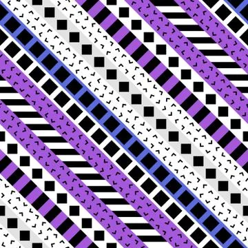 Retro color seamless pattern. Fancy abstract geometric art print. Ethnic hipster イラスト素材