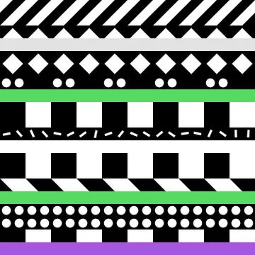 Retro color seamless pattern. Fancy abstract geometric art print. Ethnic hipster Stock Illustration