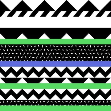 Retro color seamless pattern. Fancy abstract geometric art print. Ethnic hipster Stock Illustration