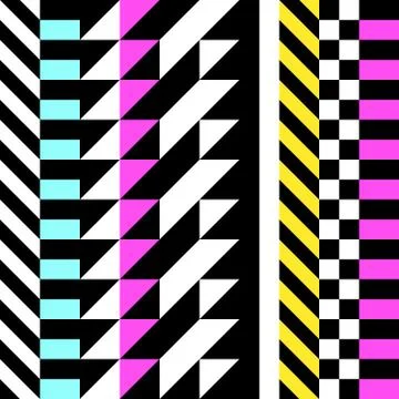 Retro color seamless pattern. Fancy abstract geometric art print. Ethnic hi.. Stock Illustration
