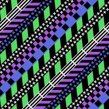 Retro color seamless pattern. Fancy abstract geometric art print. Ethnic hi.. 스톡 일러스트