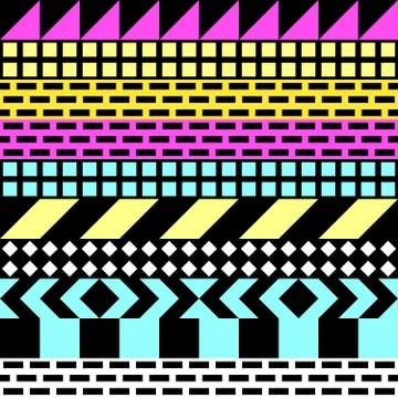 Retro color seamless pattern. Fancy abstract geometric art print. Ethnic hi.. 스톡 일러스트