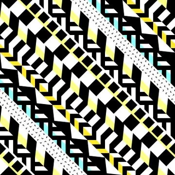 Retro color seamless pattern. Fancy abstract geometric art print. Ethnic hi.. Stock Illustration