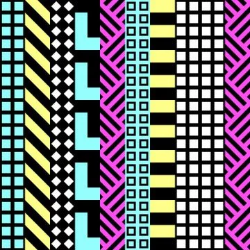 Retro color seamless pattern. Fancy abstract geometric art print. Ethnic hips Stock Illustration