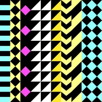 Retro color seamless pattern. Fancy abstract geometric art print. Ethnic hips Stock Illustration