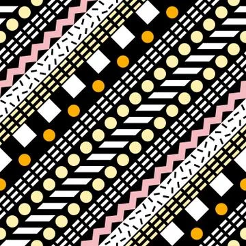 Retro color seamless pattern. Fancy abstract geometric art print. Ethnic hips Stock Illustration