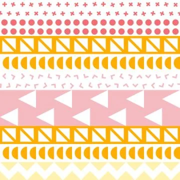Retro color seamless pattern. Fancy abstract geometric art print. Ethnic hips Stock Illustration