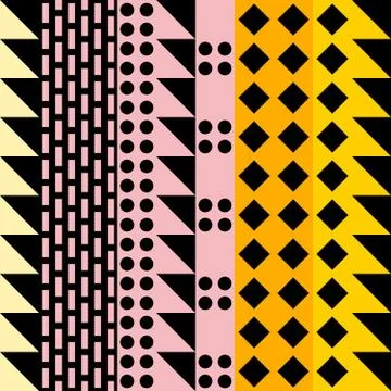 Retro color seamless pattern. Fancy abstract geometric art print. Ethnic hips Stock Illustration